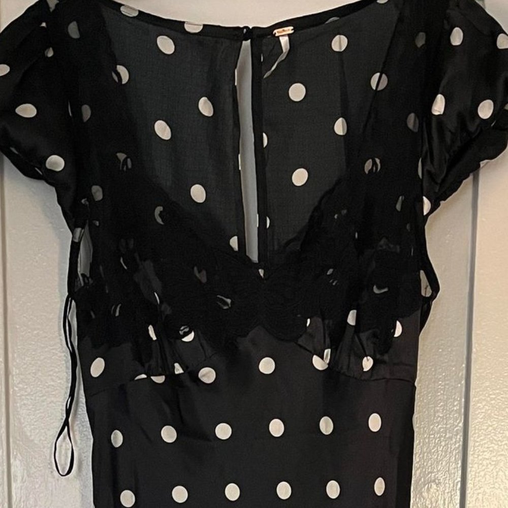 FREE PEOPLE Black Butterfly Babe Maxi Dress L